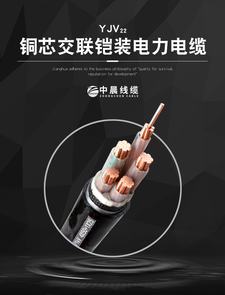 交聯(lián)電力電纜-YJV22 - 中晨電纜